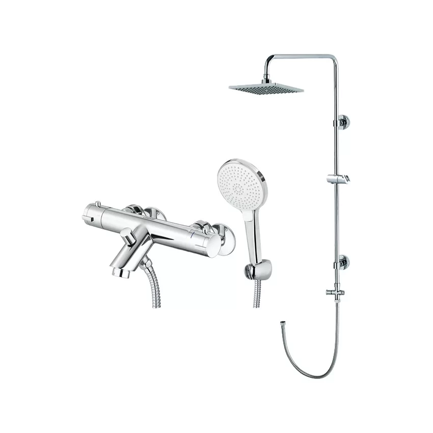 Bộ sen cây tắm đứng nhiệt độ Caesar BS124+TS617 Bộ sen cây tắm đứng nhiệt độ Caesar BS124+TS617