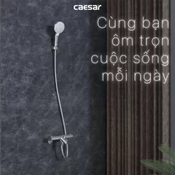 Bộ sen cây tắm đứng nhiệt độ Caesar BS124+TS617 17 Bộ sen cây tắm đứng nhiệt độ Caesar BS124+TS617
