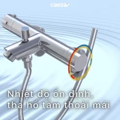 Bộ sen cây tắm đứng nhiệt độ Caesar BS124+TS617 18 Bộ sen cây tắm đứng nhiệt độ Caesar BS124+TS617