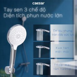 Bộ sen cây tắm đứng nhiệt độ Caesar BS124+TS617