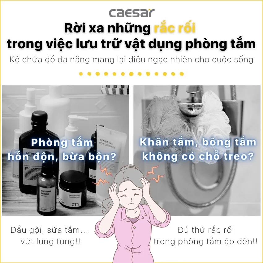 Bộ sen cây tắm đứng nhiệt độ Caesar BS126+TS617 9 Bộ sen cây tắm đứng nhiệt độ Caesar BS126+TS617