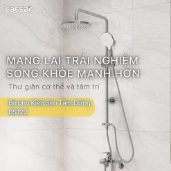 Bộ sen cây tắm đứng nóng lạnh Caesar BS122+S383C 19 Bộ sen cây tắm đứng nóng lạnh Caesar BS122+S383C