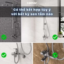 Bộ sen cây tắm đứng nóng lạnh Caesar BS122+S383C 20 Bộ sen cây tắm đứng nóng lạnh Caesar BS122+S383C