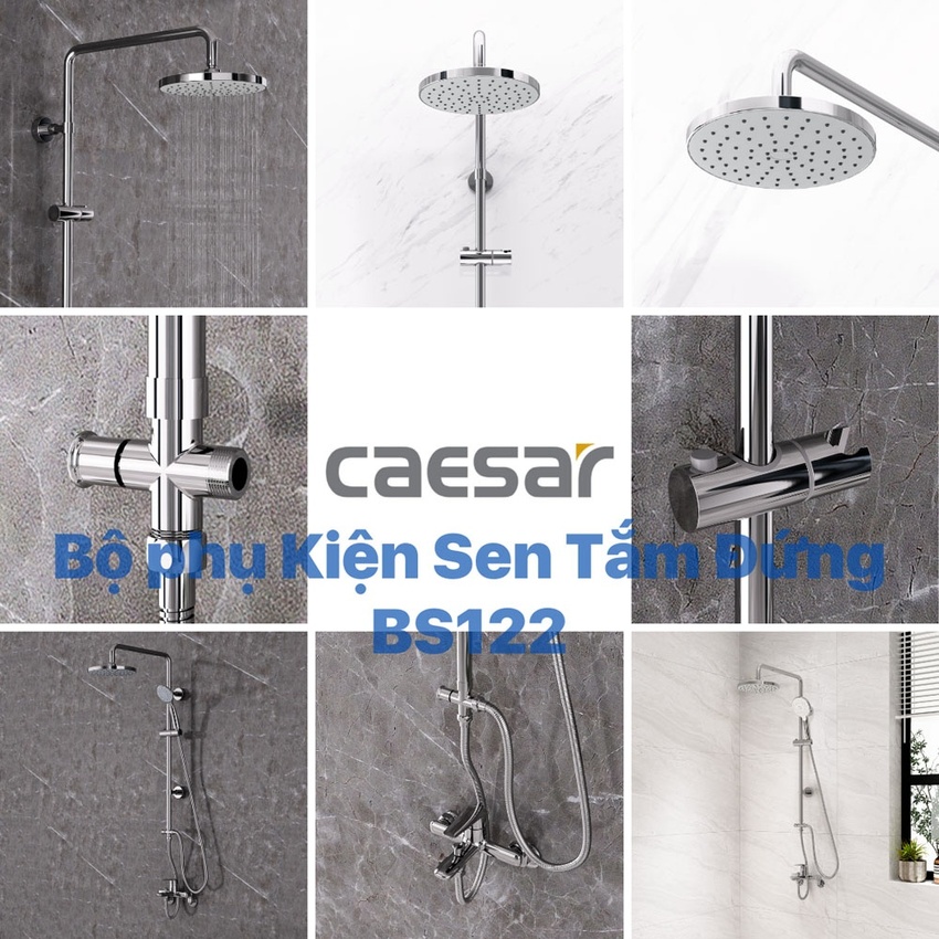 Bộ sen cây tắm đứng nóng lạnh Caesar BS122+S383C 11 Bộ sen cây tắm đứng nóng lạnh Caesar BS122+S383C