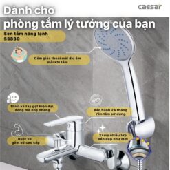 Bộ sen cây tắm đứng nóng lạnh Caesar BS122+S383C 22 Bộ sen cây tắm đứng nóng lạnh Caesar BS122+S383C