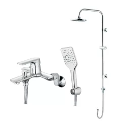 Bộ sen cây tắm đứng nóng lạnh Caesar BS122+S773C