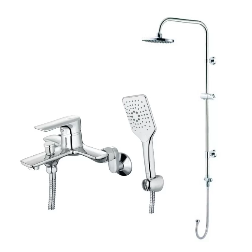 Bộ sen cây tắm đứng nóng lạnh Caesar BS122+S773C Bộ sen cây tắm đứng nóng lạnh Caesar BS122+S773C
