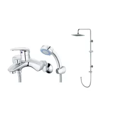 Bộ sen cây tắm đứng nóng lạnh Caesar BS124+S173C