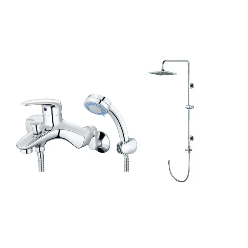 Bộ sen cây tắm đứng nóng lạnh Caesar BS124+S173C - SKU: BS124+S173C Bộ sen cây tắm đứng nóng lạnh Caesar BS124+S173C