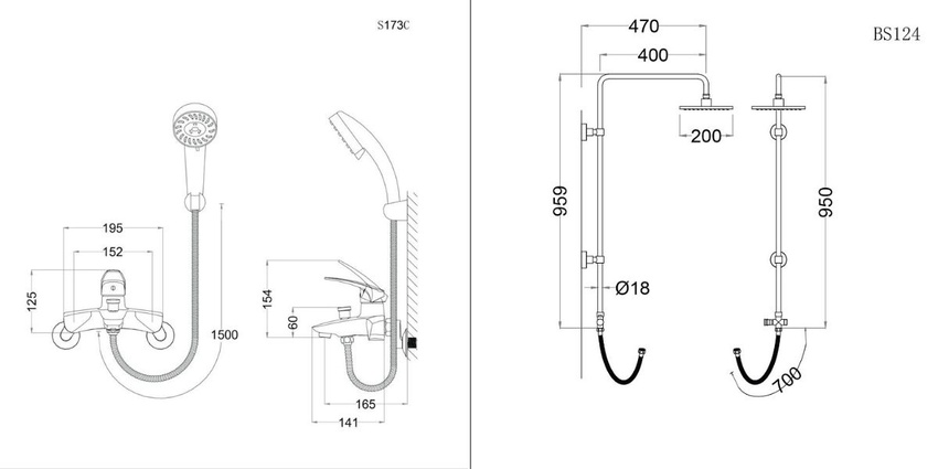 Ứng dụng thực tế của Bộ sen cây tắm đứng nóng lạnh Caesar BS124+S173C - SKU: BS124+S173C Ứng dụng thực tế của Bộ sen cây tắm đứng nóng lạnh Caesar BS124+S173C