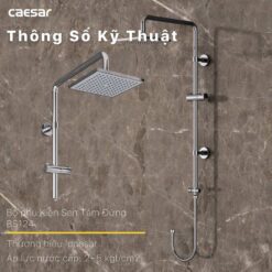 Bộ sen cây tắm đứng nóng lạnh Caesar BS124+S173C 15 Bộ sen cây tắm đứng nóng lạnh Caesar BS124+S173C