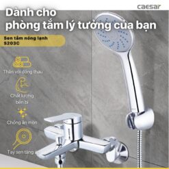 Bộ sen cây tắm đứng nóng lạnh Caesar BS124+S203C 15 Bộ sen cây tắm đứng nóng lạnh Caesar BS124+S203C