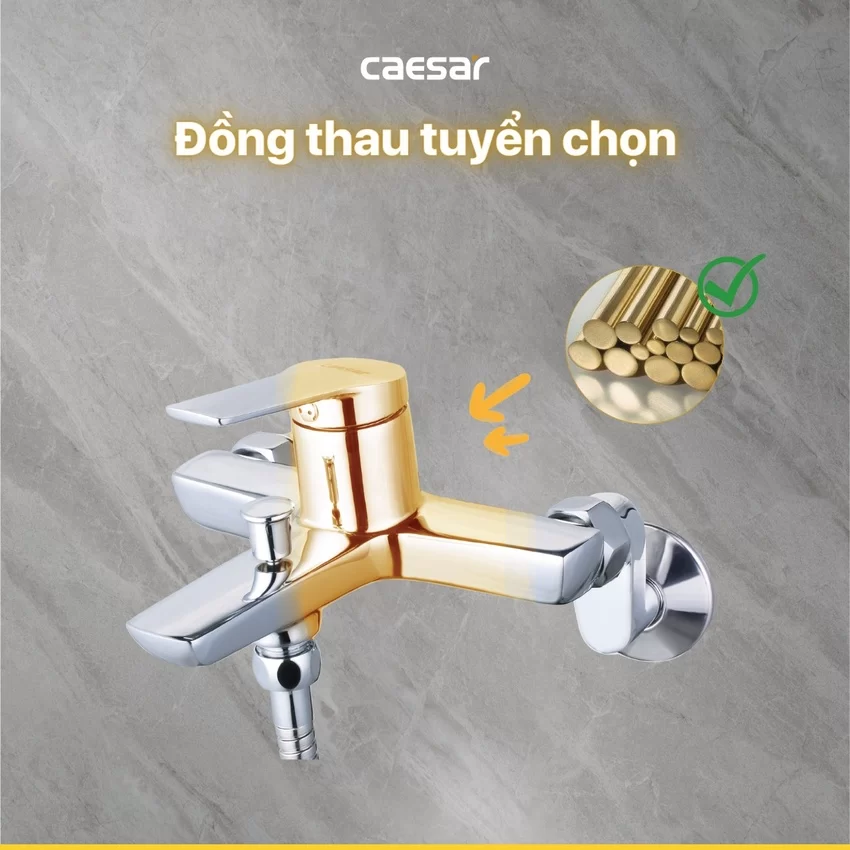 Bộ sen cây tắm đứng nóng lạnh Caesar BS124+S203C 11 Bộ sen cây tắm đứng nóng lạnh Caesar BS124+S203C