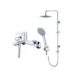 Bộ sen cây tắm đứng nóng lạnh Caesar BS124+S383C