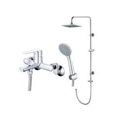 Bộ sen cây tắm đứng nóng lạnh Caesar BS124+S383C