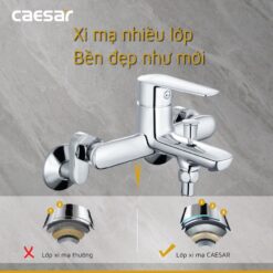 Bộ sen cây tắm đứng nóng lạnh Caesar BS124+S383C