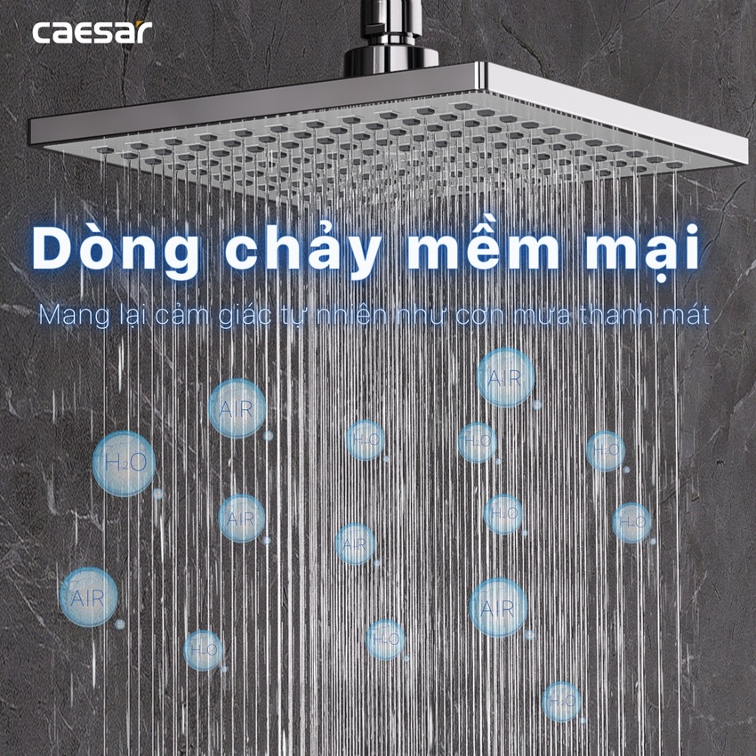 Bộ sen cây tắm đứng nóng lạnh Caesar BS124+S383C 8 Bộ sen cây tắm đứng nóng lạnh Caesar BS124+S383C