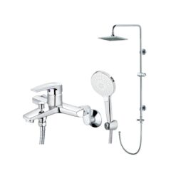 Bộ sen cây tắm đứng nóng lạnh Caesar BS124+S393C