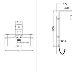 Bộ sen cây tắm đứng nóng lạnh Caesar BS124+S393C