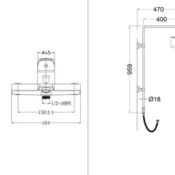 Bộ sen cây tắm đứng nóng lạnh Caesar BS124+S393C