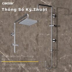 Bộ sen cây tắm đứng nóng lạnh Caesar BS124+S403C