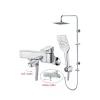 Bộ sen cây tắm đứng nóng lạnh Caesar BS124+S553C