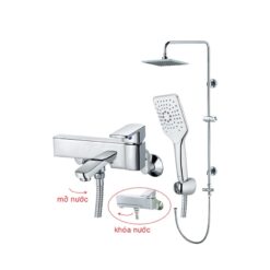 Bộ sen cây tắm đứng nóng lạnh Caesar BS124+S553C