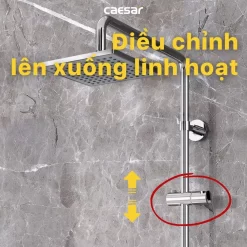 Bộ sen cây tắm đứng nóng lạnh Caesar BS124+S813C