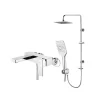 Bộ sen cây tắm đứng nóng lạnh Caesar BS124+S843C