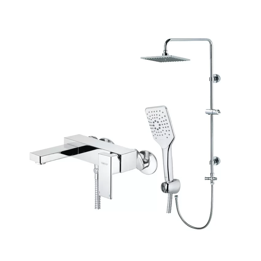 Bộ sen cây tắm đứng nóng lạnh Caesar BS124+S843C Bộ sen cây tắm đứng nóng lạnh Caesar BS124+S843C