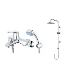 Bộ sen cây tắm đứng nóng lạnh Caesar BS125+S173C