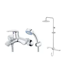 Bộ sen cây tắm đứng nóng lạnh Caesar BS126+S173C
