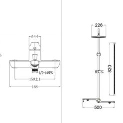 Bộ sen cây tắm đứng nóng lạnh Caesar BS126+S203C