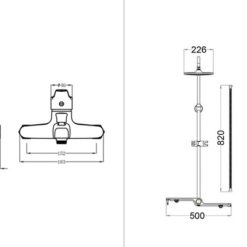 Bộ sen cây tắm đứng nóng lạnh Caesar BS126+S333C