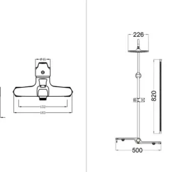 Bộ sen cây tắm đứng nóng lạnh Caesar BS126+S333C