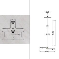 Bộ sen cây tắm đứng nóng lạnh Caesar BS126+S383C