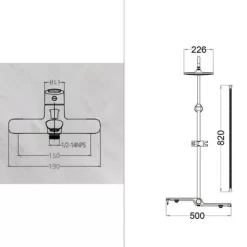 Bộ sen cây tắm đứng nóng lạnh Caesar BS126+S383C