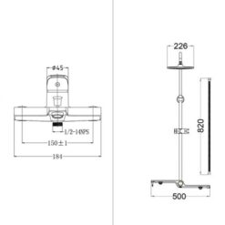 Bộ sen cây tắm đứng nóng lạnh Caesar BS126+S393C
