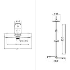 Bộ sen cây tắm đứng nóng lạnh Caesar BS126+S393C