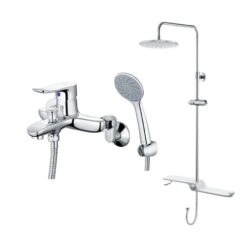 Bộ sen cây tắm đứng nóng lạnh Caesar BS126+S493C