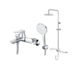 Bộ sen cây tắm đứng nóng lạnh Caesar BS126+S563C