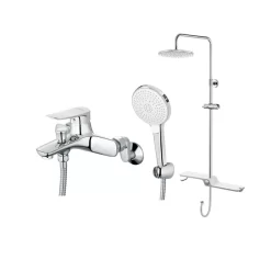 Bộ sen cây tắm đứng nóng lạnh Caesar BS126+S563C