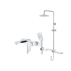 Bộ sen cây tắm đứng nóng lạnh Caesar BS126+S843C