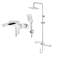 Bộ sen cây tắm đứng nóng lạnh Caesar BS127 + S843C