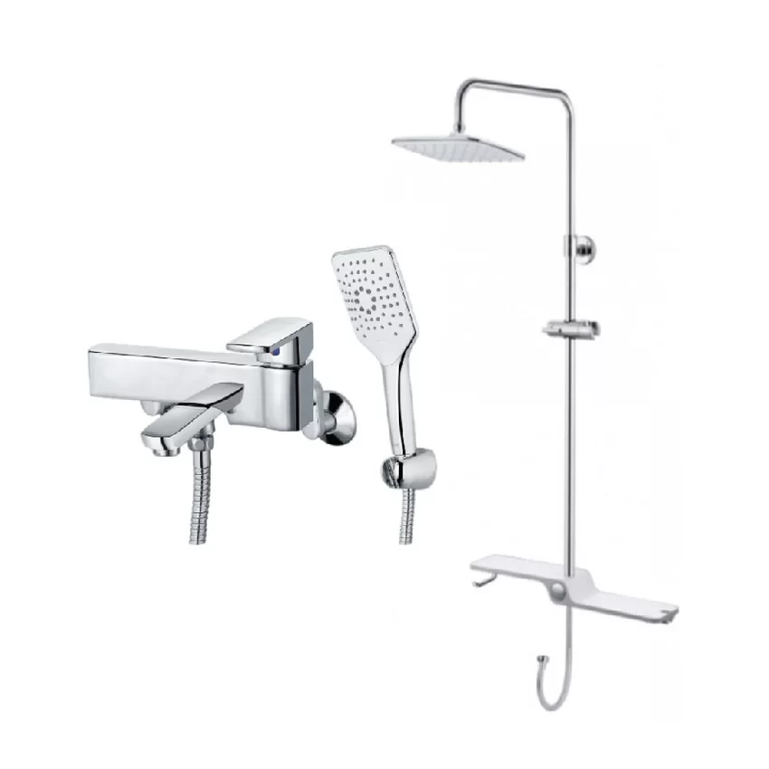 Bộ sen tắm cây nóng lạnh Caesar BS127+S553C Bộ sen tắm cây nóng lạnh Caesar BS127+S553C