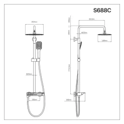 Bộ sen tắm cây nóng lạnh Caesar S688C 18 Bộ sen tắm cây nóng lạnh Caesar S688C