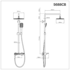 Bộ sen tắm cây nóng lạnh Caesar S688CB