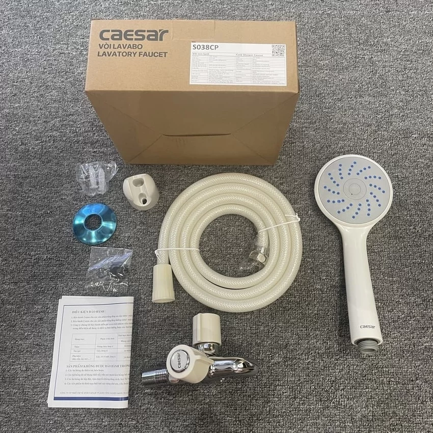 Bộ Vòi Sen Tắm Lạnh Caesar S038CP - SKU: S038CP Bộ Vòi Sen Tắm Lạnh Caesar S038CP