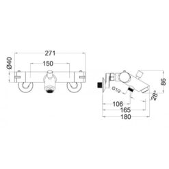 Bộ vòi sen tắm nhiệt độ Caesar TS617