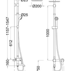 Bộ vòi sen tắm nóng lạnh Caesar S378C